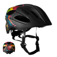 Indlæs billede i gallerifremviser, Crazy Safety Cykelhjelm Black Splash / M (54-58cm) Wild Brush børnehjelm med lys
