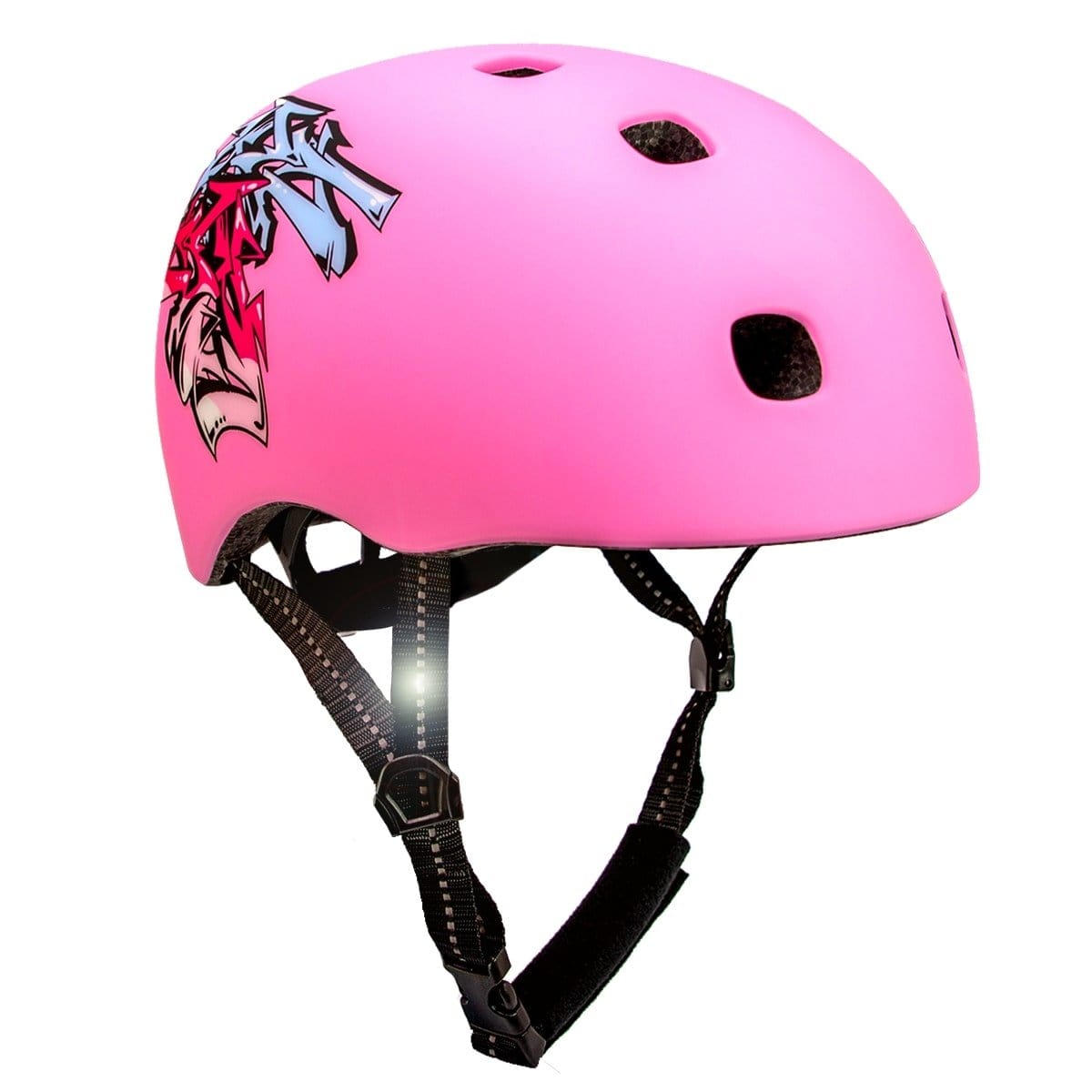 Crazy Safety Cykelhjelm Pink grafitti / M/L (54-60cm) RAMP skater cykelhjelm