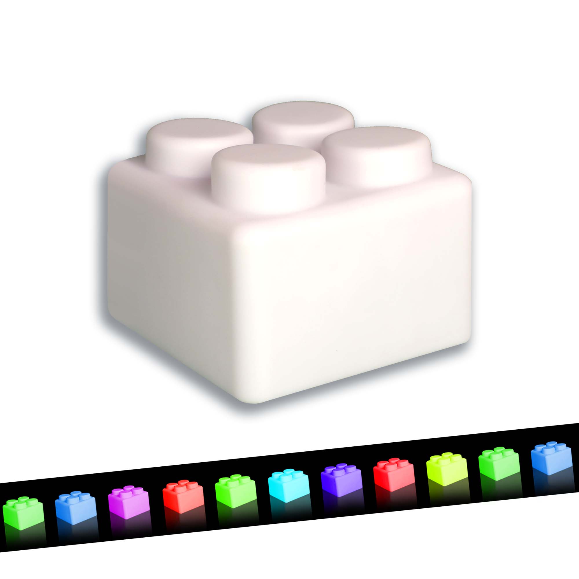 Byggeklods LED Lampe - Multifarvet